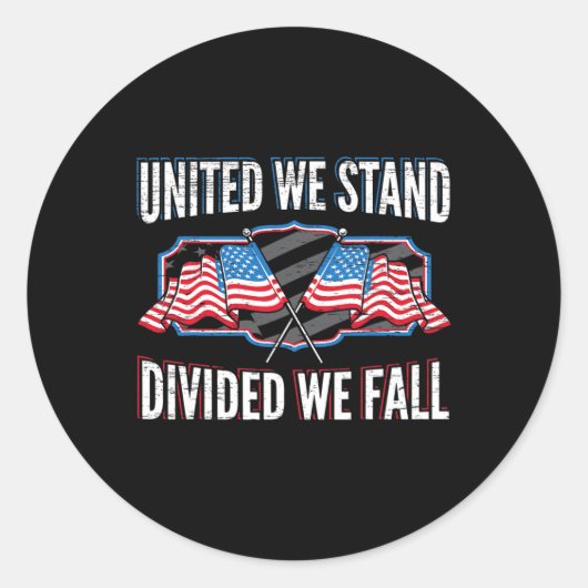 我々統一されたは分裂した我々の秋愛国的なアメリカ人 ラウンドシール (正面)