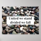 我々統一されたは分裂して立つ我々の秋諺 ポスター (正面)