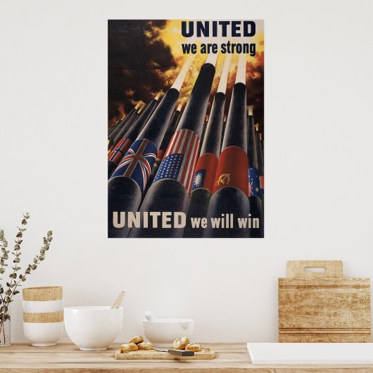 我々統一されたは勝つ統一されたのが強い ポスター (キッチン)