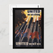 我々統一されたは勝つ統一されたのが強い ポストカード (正面/裏面)