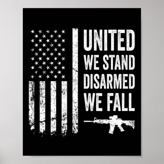 我々統一されたは武装解除に立つ我々秋- Gun Rights Amer ポスター (正面)