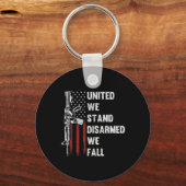 我々統一されたは武装解除に耐える我々の秋銃権米国 キーホルダー (正面)