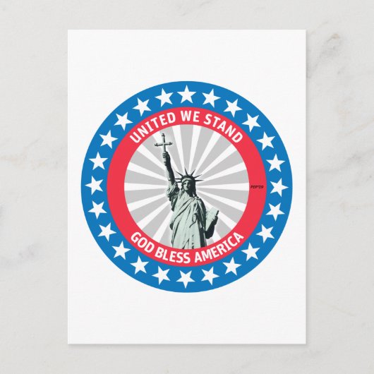 我々統一されたは立つ ポストカード (正面)