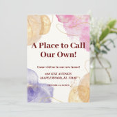 我々自身の引っ越し祝いパーティーレッド金ゴールドピンクと呼ぶ場所 招待状 (スタンド正面)