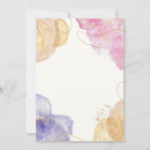 我々自身の引っ越し祝いパーティーレッド金ゴールドピンクと呼ぶ場所 招待状 (裏面)