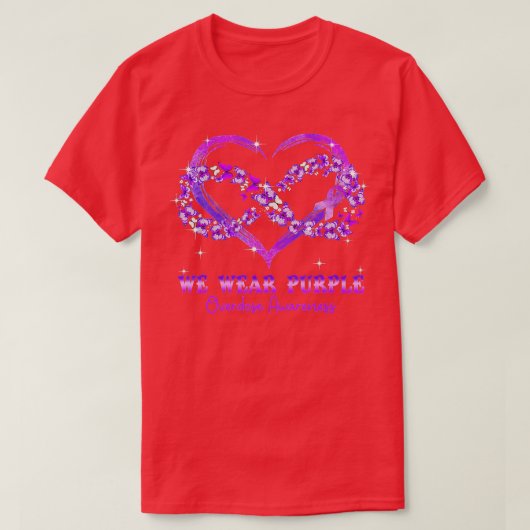 我々衣服パープルバタフライハート過剰摂取認識度 Tシャツ (デザイン正面)
