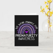 我々衣服パープルレインボーに世界の成熟前アウェア カード (黄色い花)