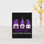 我々衣服パープル薬物過剰摂取認識度 カード (黄色い花)