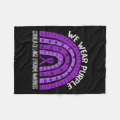 我々衣服パープルCornelia De Lange Syndrome Awar フリースブランケット (正面(横))