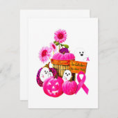 我々衣服ピンク幽霊たち&乳癌のためのカボチャI 招待状 (正面/裏面)