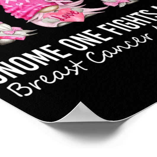 我々衣服ピンク格言グノミー乳癌認識度 ポスター (角)