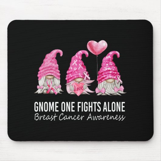 我々衣服ピンク格言グノミー乳癌認識度 マウスパッド (正面)