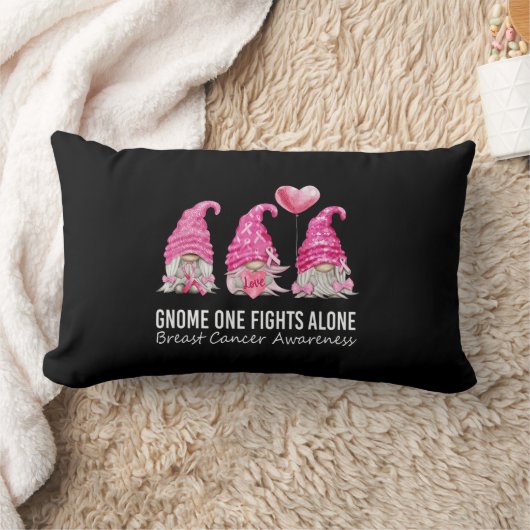 我々衣服ピンク格言グノミー乳癌認識度 ランバークッション (ブランケット)