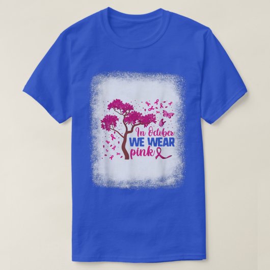 我々衣服ピンク10月のシャツ、乳がんautum tシャツ (デザイン正面)