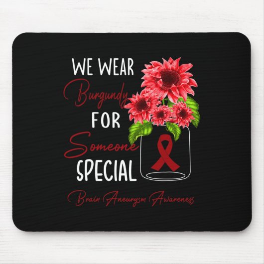 我々衣服ブルゴーニュ脳動脈瘤認識度 マウスパッド (正面)