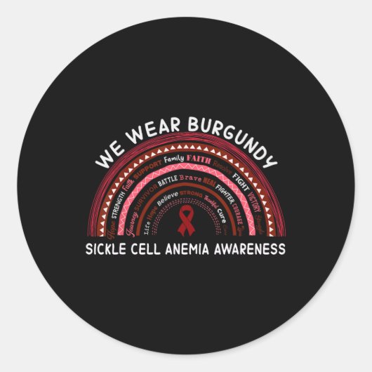 我々衣服ブルゴーニュ鎌認識度雨 ラウンドシール (正面)