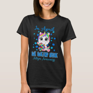 我々衣服ブルーパズルピースシャームロックユニコーンオティズム Tシャツ