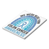 我々衣服ブルー結腸がん認識度ギフト ノートパッド (回転)