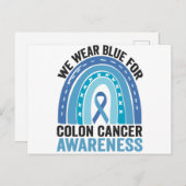我々衣服ブルー結腸がん認識度ギフト ポストカード (正面/裏面)