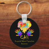 我々衣服レインボーハート先天性副腎 キーホルダー (正面)