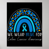 我々衣服青色結腸直腸がんヒョウ雨 ポスター (正面)