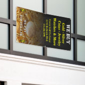 我々買金ゴールド銀コインジュエリー側壁 横断幕 (ビルの外側)