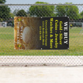 我々買金ゴールド銀コインジュエリー側壁 横断幕 (インサイチュ)