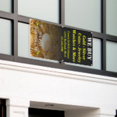 我々買金ゴールド銀コインジュエリー側壁 横断幕 (ビルの外側)