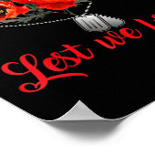 我々赤い忘れポピーフラワーアメリカ退役軍人 ポスター (角)