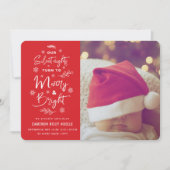 我々静かの夜は明るいメリー写真に変わる シーズンカード (正面)