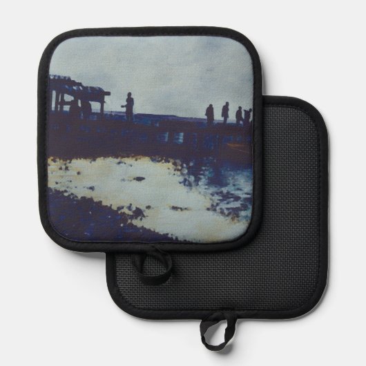 我々食べは全ての魚だ今は何だ？ハーバー島 鍋敷き (正面/裏面)