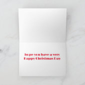 "我々"は"あなた"非常に陽気なクリスマスの休日の車を望む シーズンカード (内部)