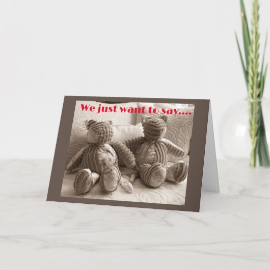 "我々"は"あなた"非常に陽気なクリスマスの休日の車を望む シーズンカード (正面)