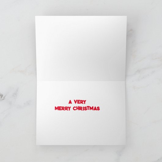 "我々"は"あなた"非常に陽気なクリスマスの休日の車を望む シーズンカード (内部)