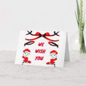 "我々"は"あなた"非常に陽気なクリスマスの休日の車を望む シーズンカード (正面)
