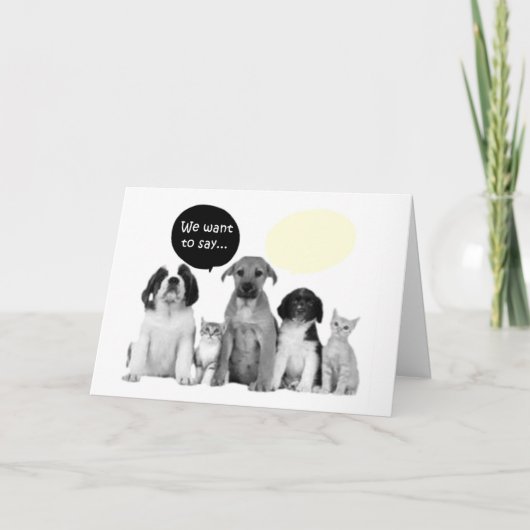 我々(PACK OF DOGGIES)はハッピーバースデーと言う カード (正面)