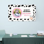 我々Herdそれはあなたの誕生日の聖い牛の誕生日写真 横断幕 (トレードショー)