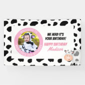 我々Herdそれはあなたの誕生日の聖い牛の誕生日写真 横断幕 (横)