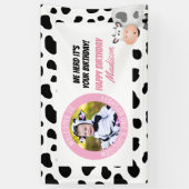 我々Herdそれはあなたの誕生日の聖い牛の誕生日写真 横断幕 (縦)