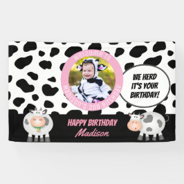 我々Herdそれはあなたの誕生日牛の誕生日歓迎 横断幕