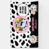 我々Herdそれはあなたの誕生日牛の誕生日歓迎 横断幕 (縦)