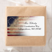 我々People Betsy Ross Americanの国旗のアドレス ラベル (インサイチュ)