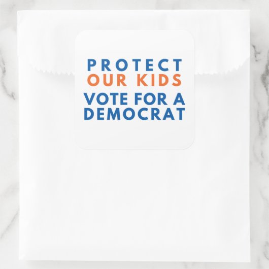 我が保護国の子供たちが民主党員に投票 スクエアシール (バッグ)