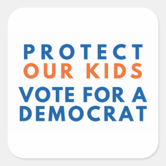 我が保護国の子供たちが民主党員に投票 スクエアシール