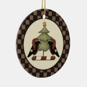 我が初期の家から君の家までのカラスと木 セラミックオーナメント (右)