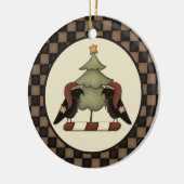 我が初期の家から君の家までのカラスと木 セラミックオーナメント (左)