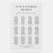 我が国お気に入りの人のアクリル結婚系座席表 アクリルサイン (正面)