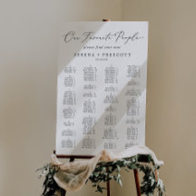 我が国のお気に入りの人々の結婚座席表の繊細さ