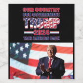 我が国の政府トランプ2024 ワインラベル (シングルラベル)