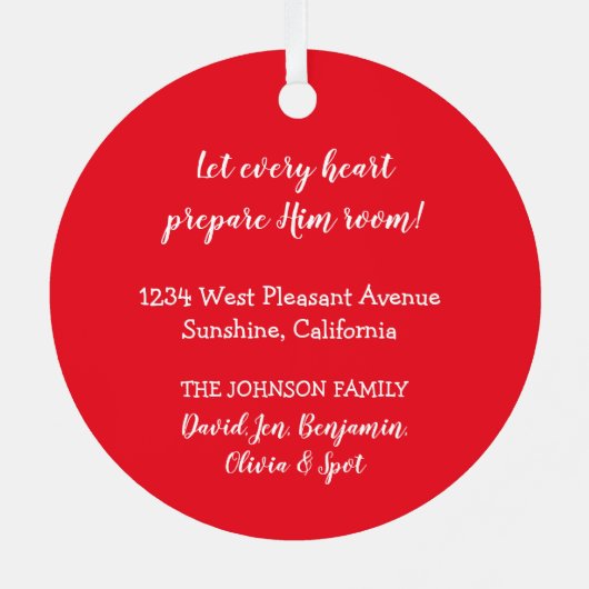 我が国の最初の家パーソナライズされた年 メタルオーナメント (裏面)